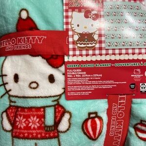 Hello Kitty Full/Queen Christmas Sherpa Blanket